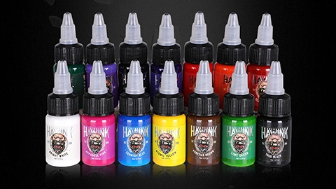 Hawink Best Quality 7 Colors Tattoo Ink Set for Sale Waterproof Pigment Tattoo Ink Temporary Tattoo Ink