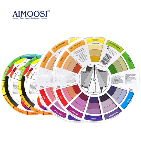 OEM/ODM Permanent Makeup Tattoo Body Art Inks 23cm Artist Color Wheel Swatches