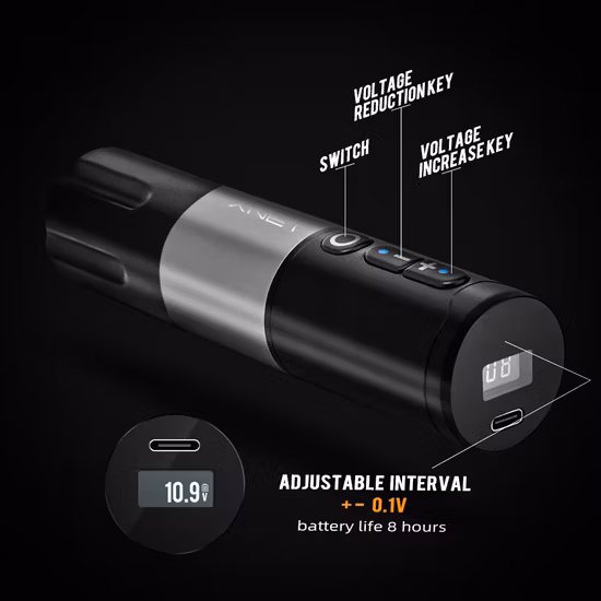 Portable Rotary Tattoo Machine Pen Cartridges Wireless Tattoo Machine