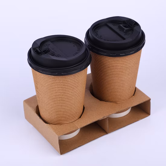 Hot Sales Water Based Ink Plastic Free Printed Kraft Paper Cup Coffee for Hot Drink